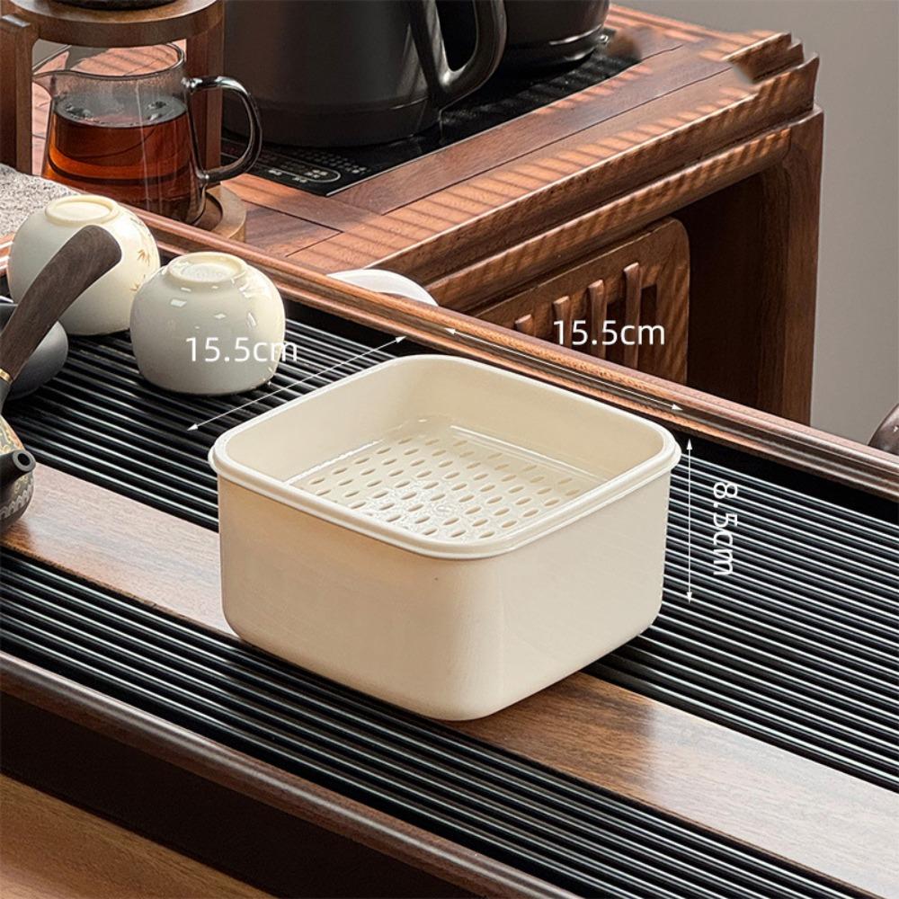 New Mini Desktop Tea Drain Bucket Drainage Detachable Desktop Trash Can Multifunctional Tea Filter Box