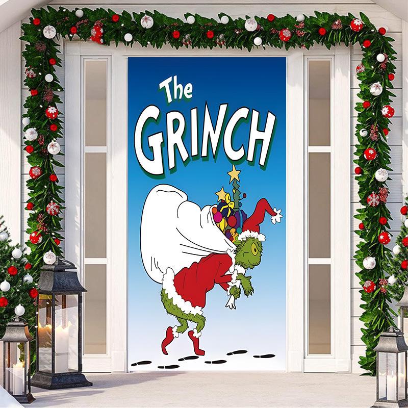 Green Legend Christmas Door Sticker & Hanging Cloth Décor