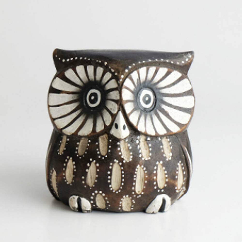 

Резная деревянная фигурка совы, сделано в Индонезии, благоприятный предмет, идеально подходит для прихожих, 9,5 см