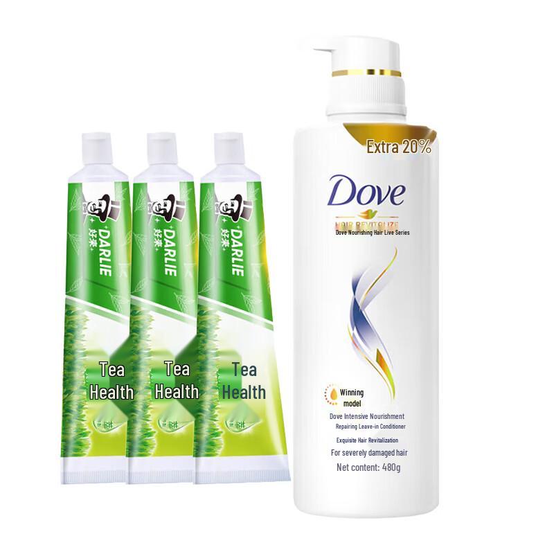 

Darlie Green Tea Toothpaste & Dove Conditioner Bundle