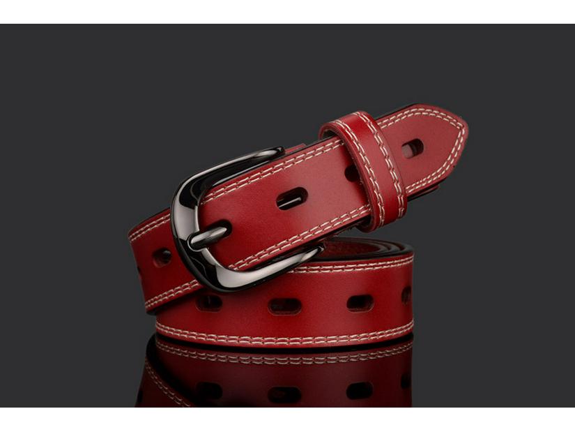 Korean Style Women's Genuine Leather Pin Buckle Belt - Versatile Casual Belt for Jeans and Skirts