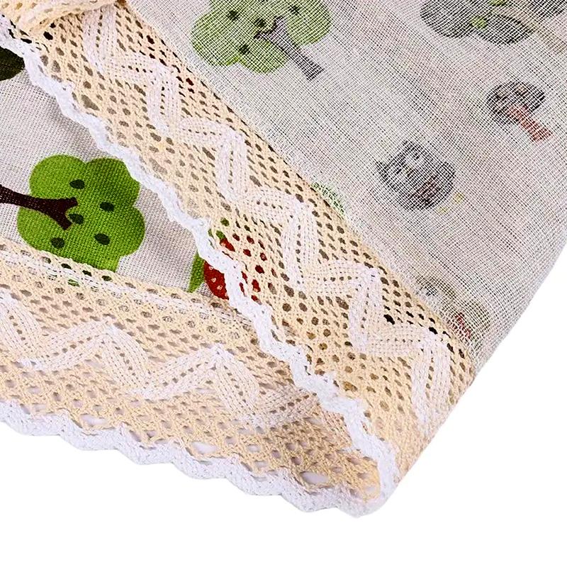 1PC Microwave Oven Machine Washable Cloth Cover Multi-purpose Cotton Linen 100*35cm Grease Proof Cover Kitchen Decor Dust Cover