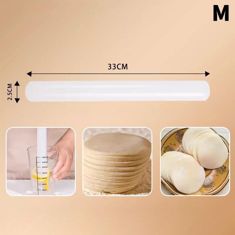 

Белая полипропиленовая скалка, бытовая, пищевая, инструмент для пельменей, пиццы, выпечки, длинная скалка для теста, палочка для замешивания, товары для выпечки M