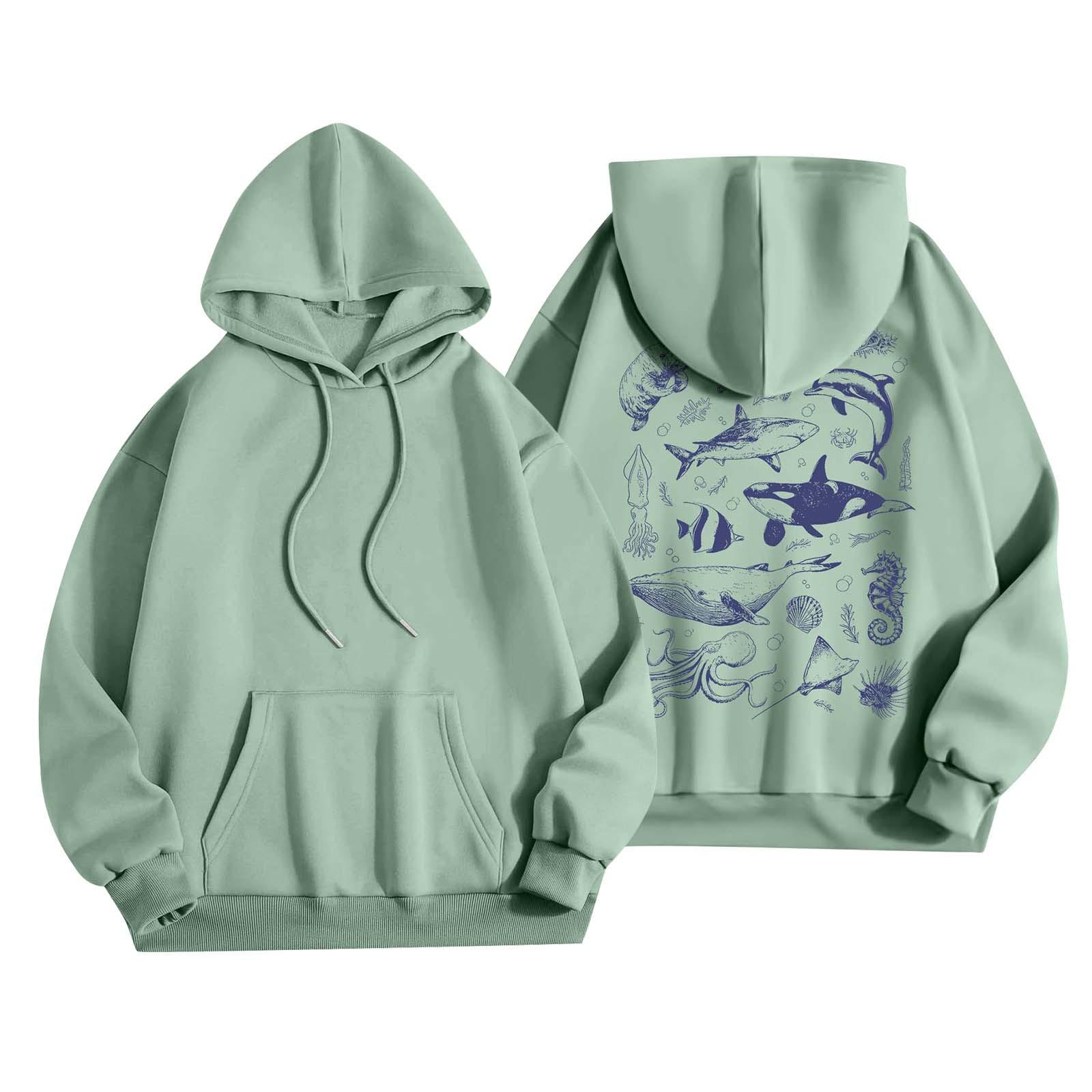 

Женская мода, женский легкий пуловер с длинными рукавами и карманами, толстовка с капюшоном в стиле консервативного стиля XXL