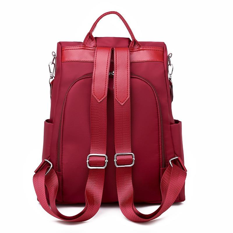 Backpack Women's New D Three-dimensional Embroidery Dragonfly National Style Oxford Cloth Backpack Outdoor Large-capacity Travel Bag