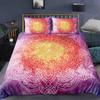 Bohemian 2/3Pcs Boho Mandala Bedding Set Twin Queen King Size Comforter Duvet Quilt Cover And Pillowcase Soft Bedclothes