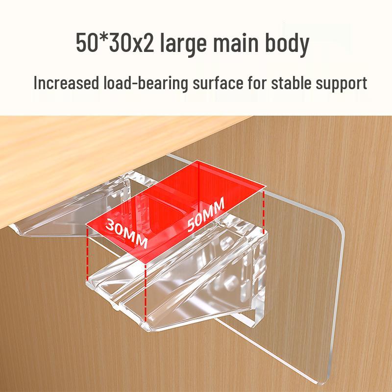 Punch-Free Bracket Support: Decorative Adhesive Hook for Cabinet and Wardrobe Partition