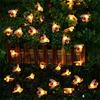 Solar Powered Cute Honey Bee Shape LED String Light Outdoor Garden Fence Patio Decor