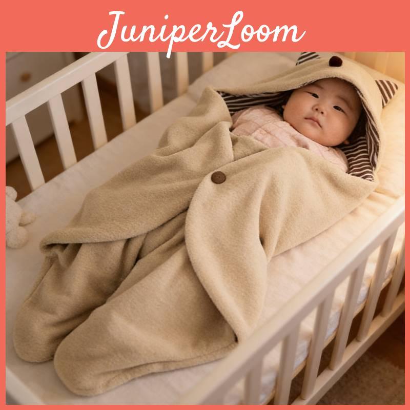 Newborn Baby Sleep Bag With Soft Fleece And Cartoon Design For Cozy Winter Nights