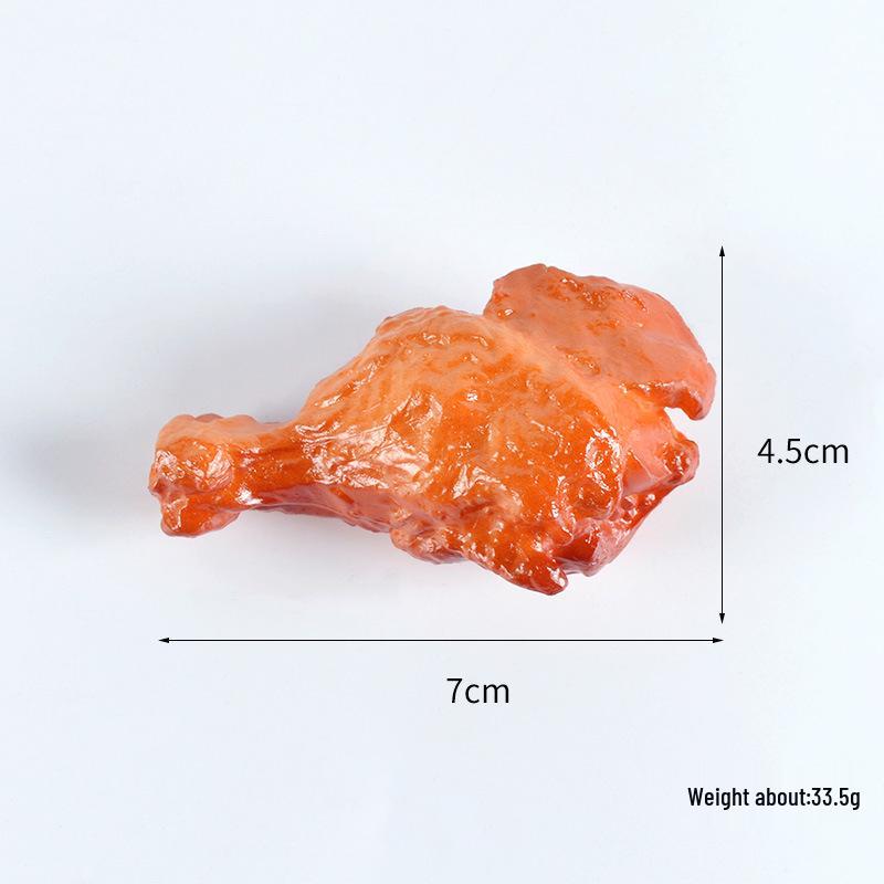 Simulated French Fries & Fried Chicken Keychain - Food Model Props and Toys