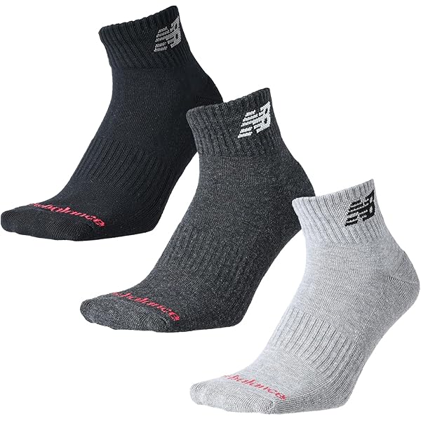 [New Balance] Men s Mid-Length 3-Pack Socks (LAS55637) - 3 pairs (3 socks)