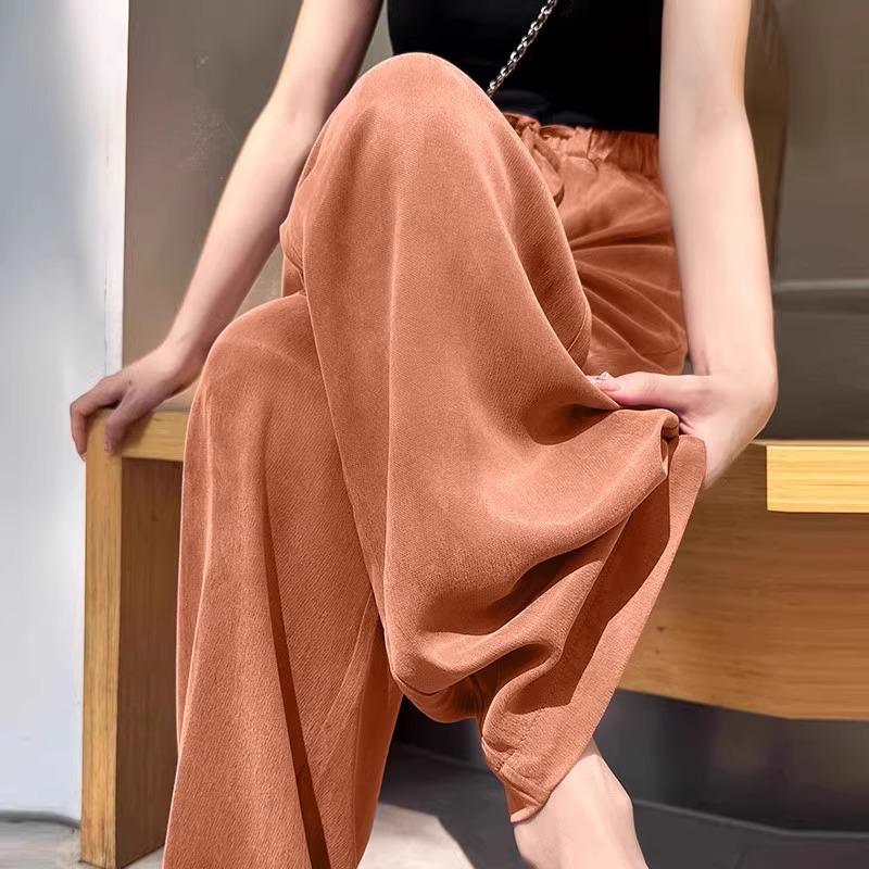 

2025 Summer Women s High Waist Draping Wide Leg Casual Pants 3XL (135-145 lbs)