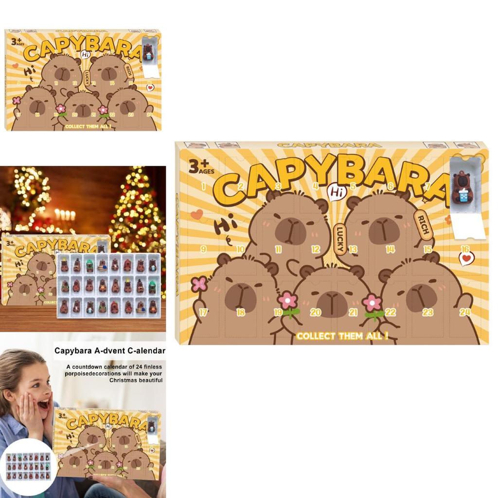 Capybara Decorative Pvc Figurine Collectible Blind Box Set For Home And Playroom Decor