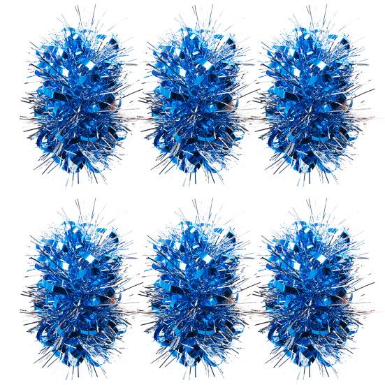 6 Stück Cheerleading-Pompons, elastisches Armband, Pferdeschwanzhalter, Haarseile, Party-Kostüm, Geschenke in Großpackung für Teamfeier, Volleyballspiel