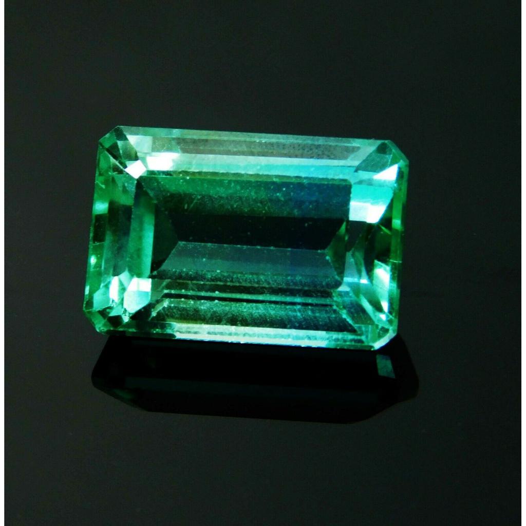 CERTIFIED 10.00 Ct Amazing Green Tourmaline Emerald Cut Loose Gemstone Natural A-302