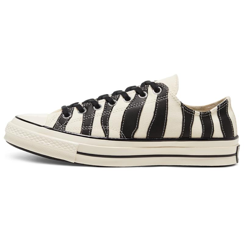 

Converse Chuck 70 1970s Casual Low-Top Espadrilles Unisex Black and White Zebra Stripes 36.5