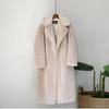 2024 Extra Long Plus Size Women's Faux Rabbit Fur Coat - Warm Winter Outerwear