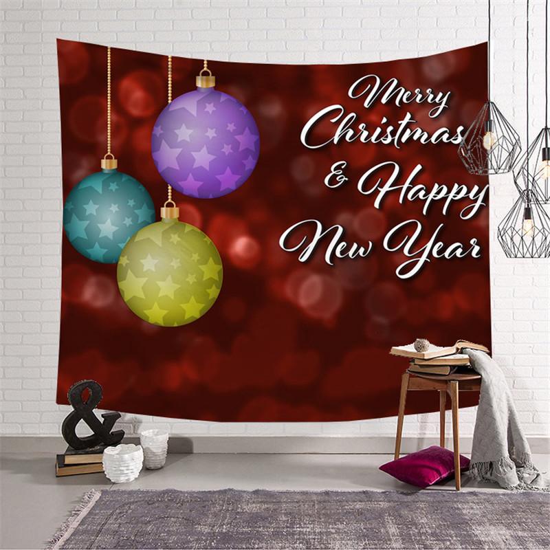 75X58cm Frohe Weihnachten Tapisserie Cartoon Santa Claus Gedruckt Wand Hängen Tuch Hintergrund Tuch Hause Dekorative Wand Decke