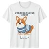 Pembroke Welsh Corgi Koszulka z napisem Love Pies Rasowy Zwierzę Domowe Miłośnik Psów Prezent