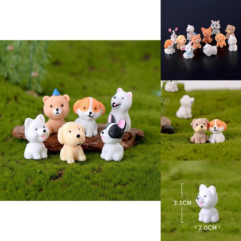 Squisite Mini Bambole Cane in Resina 12 Stili Ornamenti che Migliorano l'Estetica dei Vostri Giardini