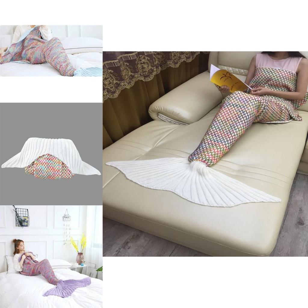 Mermaid Tail Blanket For Kids And Adults With Fleece Material Perfect For Spring And Autumn Cozy Comfort