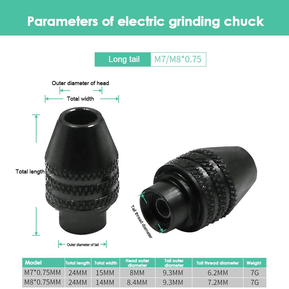 Multifunktions-Universal-Drei-Backen-Mini-Bohrfutter M7/M8 Futter Rotationswerkzeug