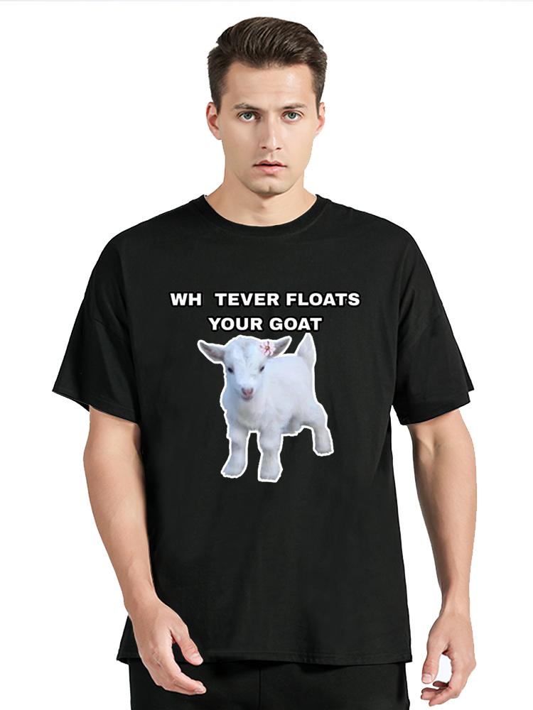 Das Leben ist besser mit Ziegen Herren Grafik T-Shirt Ziegenliebhaber T-Shirt Kreativ Hipster Gothisch Männlich Hip Hop Oberteile Kleidung Übergroß