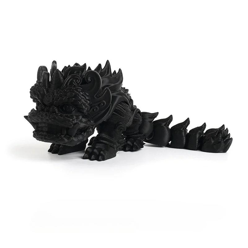 3d Miniature Funny Ornament Decoration Chinese Lion Dance Model Joint Movable Figurine Home Decor Craft
