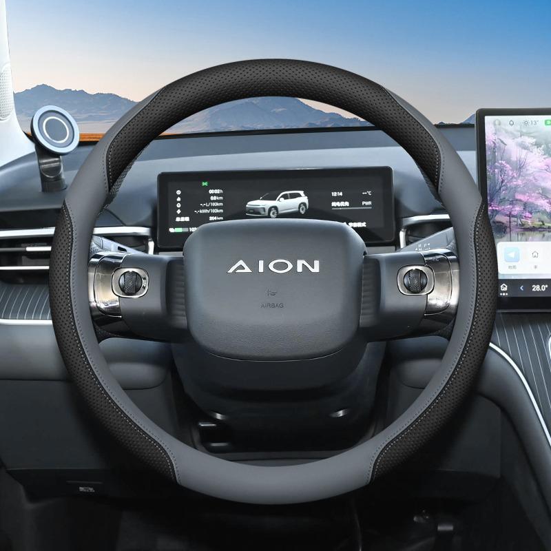 For New GAC Aion I60 2026 2026 Napa Leather Car Steering Wheel Cover Ultra-thin Anti Slip Car Handle Covers Interior Accessories