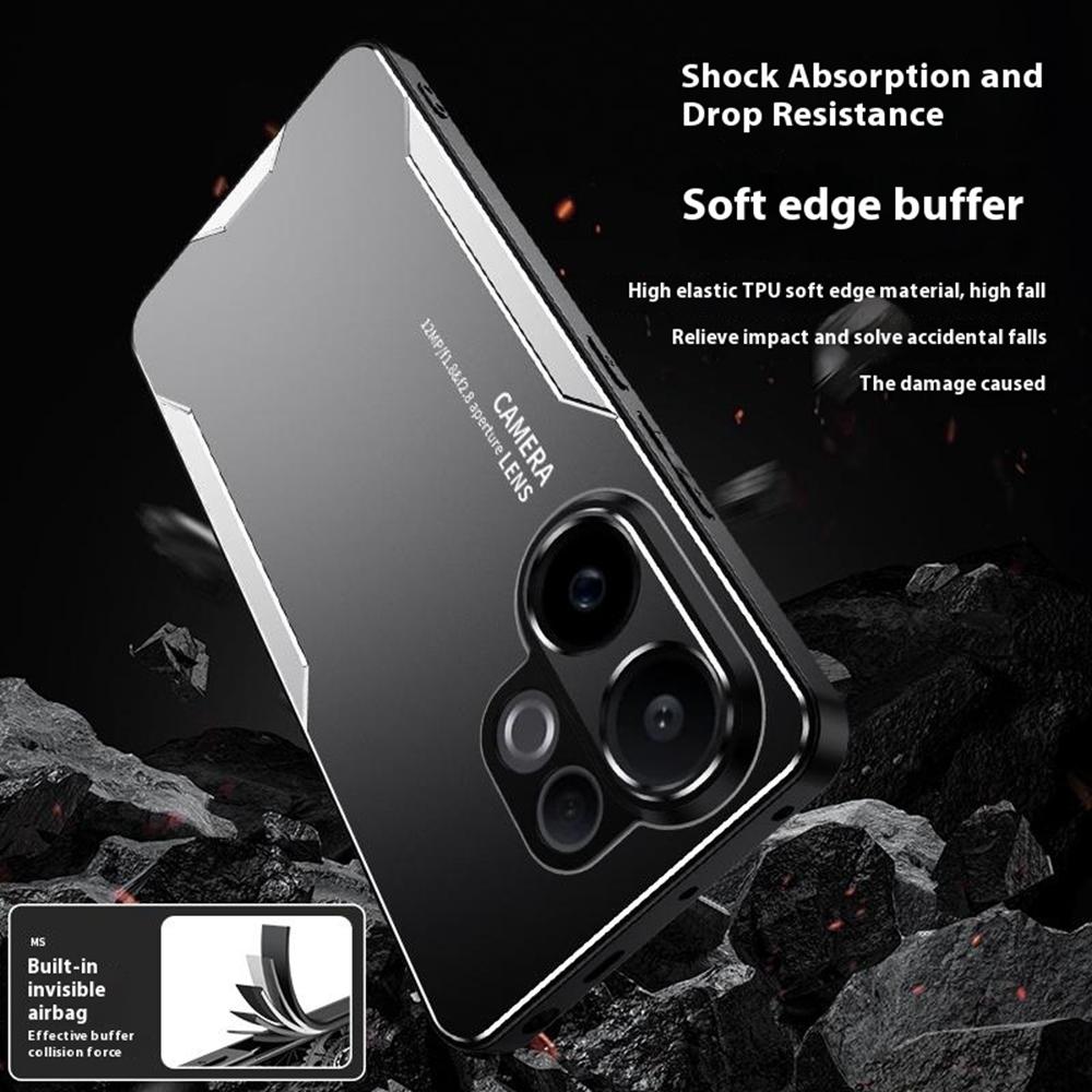 For vivo V60 5G Phone Case Aluminium Alloy TPU PC Back Cover