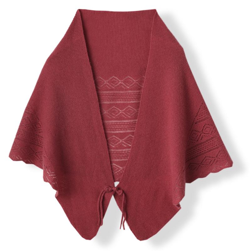 Chinese Knot Button Wrap Shawl 100% Wool Women Knitted Shoulder Wraps Scarf Cape Soft Neck Warm Cappa Cozy Fall Fashion Mantles