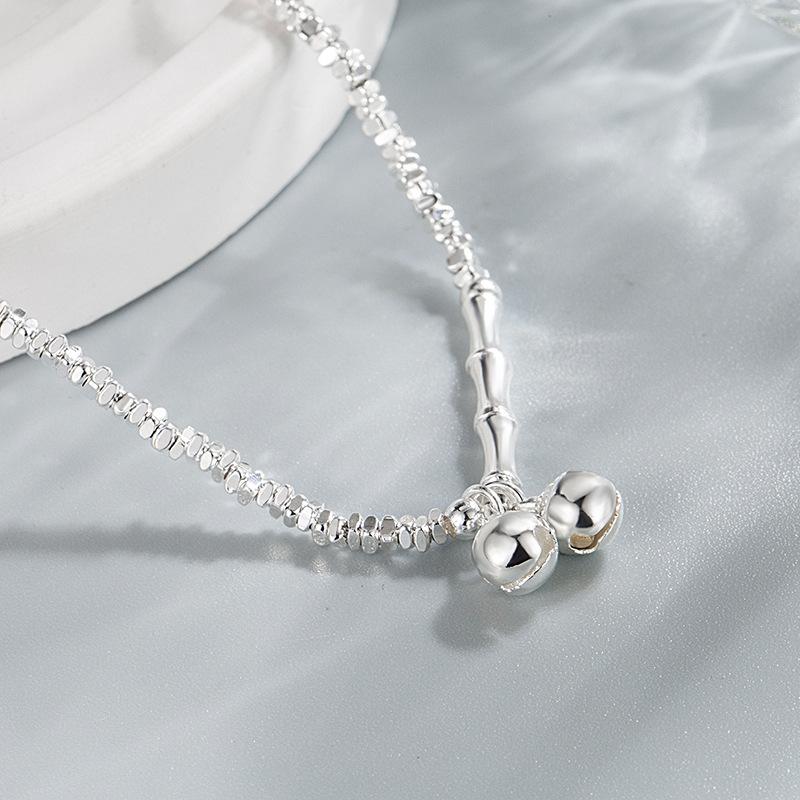 925 Silver Anklet with Charm for Women Elegant Jewelry Gift for Birthday Party Friends Accessories