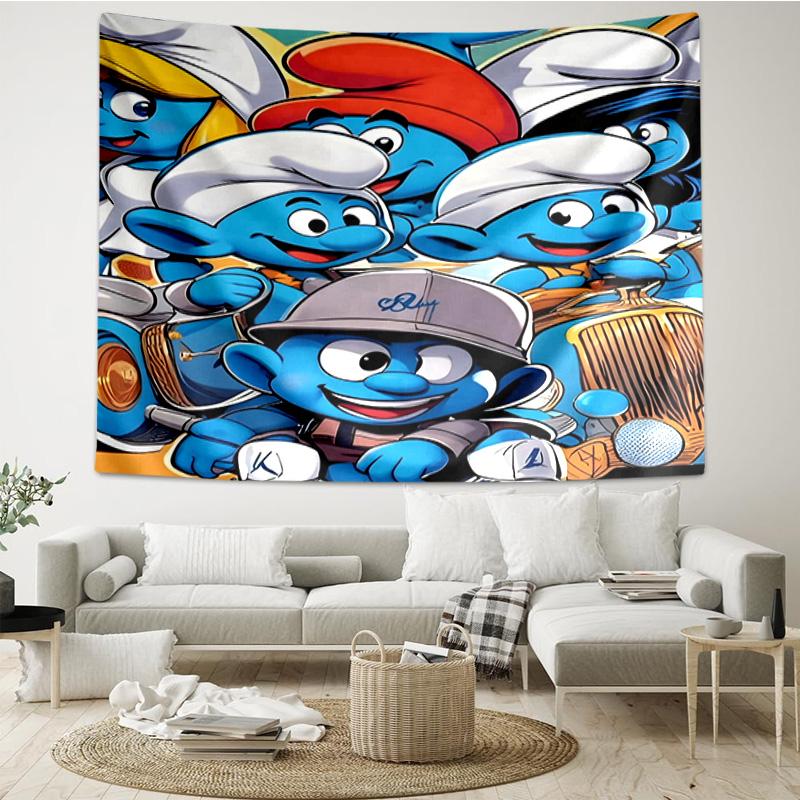 1PC The Blue Cheese Adventure Tapestry Accessories Playroom Tapestry, for Bedroom,Livingroom, dormitory Room Wall Decor Fan Birthday Gifts