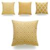 Premium Quality Mustard Yellow Geometric Cushion Cover For Seasonal Charm