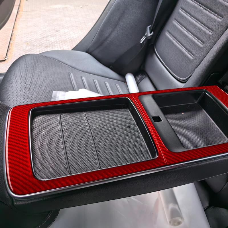 For Mercedes Benz C-Class W206 -2024 Auto Door Trim Seat Adjustment Red Carbon Fiber Decorative Car Accessory Sticker