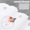 PEVA Shower Curtain Waterproof Plastic Clear Bath Curtains Transparent/Colorful Bathroom Curtains Mildew Home Luxury with Hooks