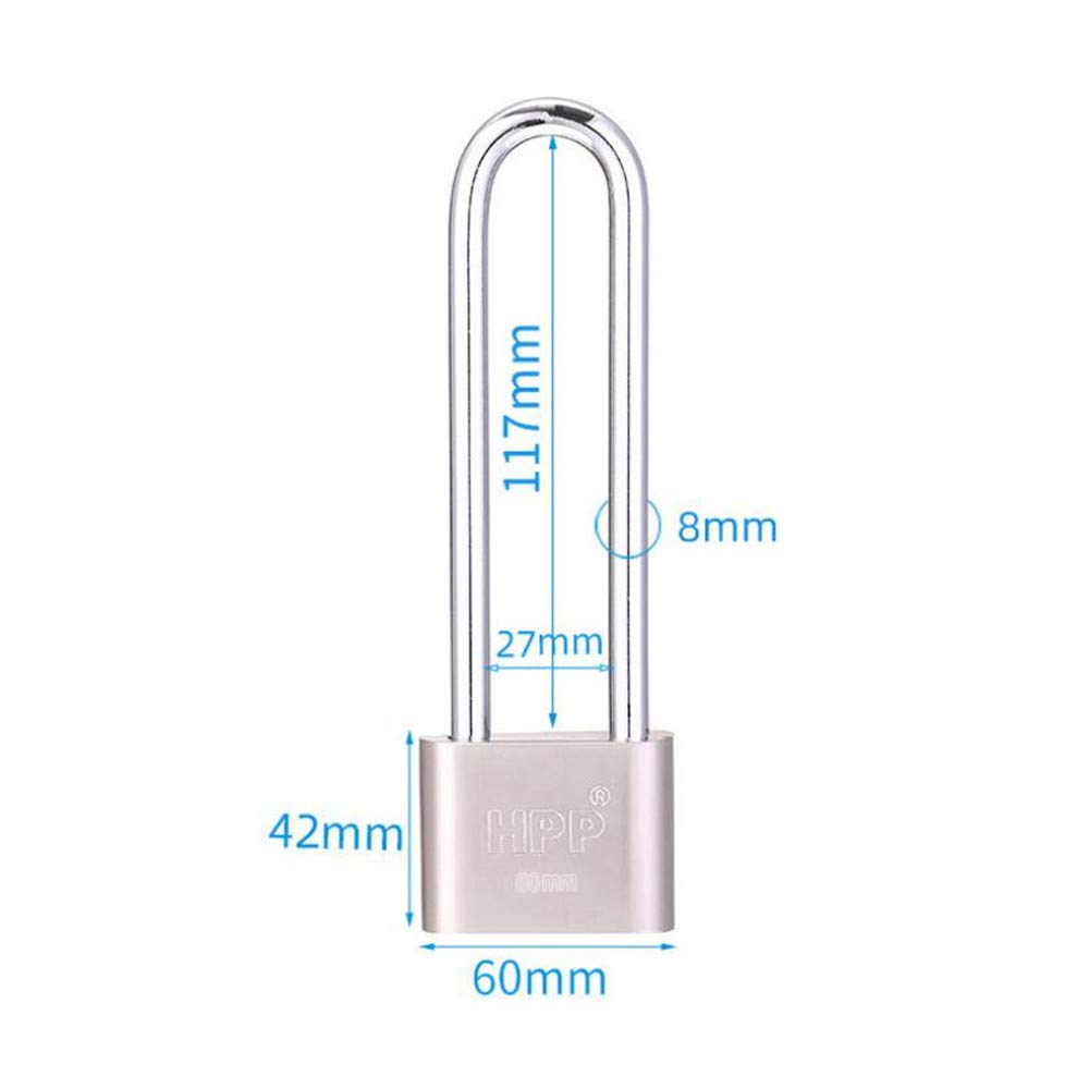 Tumecos Bicycle Alloy with 4 Suitable for U-Lock, Padlock, Lock, Steel, Keys, Cut-Resistant, Waterproof, Rust-Resistant, Anti-Theft, Home, School,