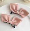 2pcs 3D Fabric Bowknot Hair Clips for Toddler Girls Princess Core Ruffled Side Clamps Non-Toxic Cute Kids Hair Accessories