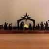 Christmas Wooden Nativity Set Candle Holder Cut Out Craft Tealight Holder Christmas Table Centerpieces Decoration