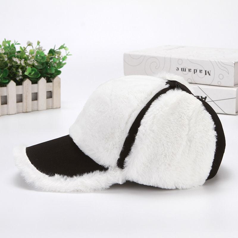 Klobouk Pánský a Dámský Stejný Zimní Baseballová Čepice Teplá Zesílená Fleece Venkovní Čepice s Chrániči Uší