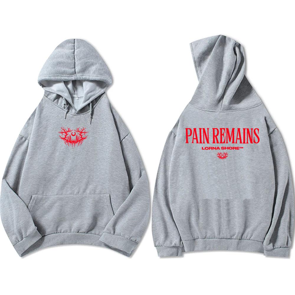 Moletom com Capuz de Manga Comprida de Lã Lorna Shore Masculino Casual Grunge Unissex Streetwear Tops Masculinos