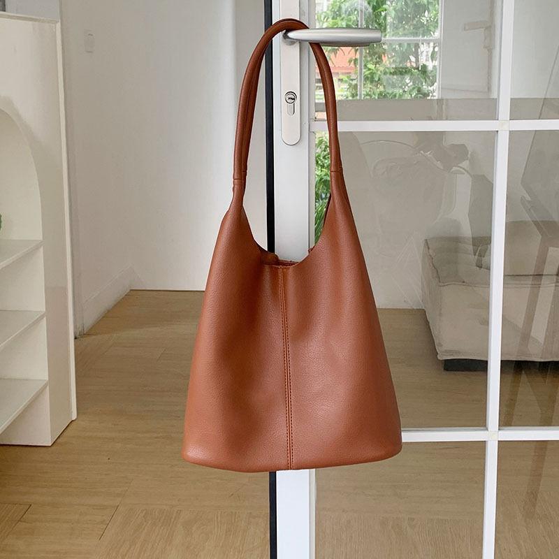 New Women's Bag Large Capacity Tote Bag Minimalist Green High-end One-shoulder Bag Women's High-end Texture Commuter Bag