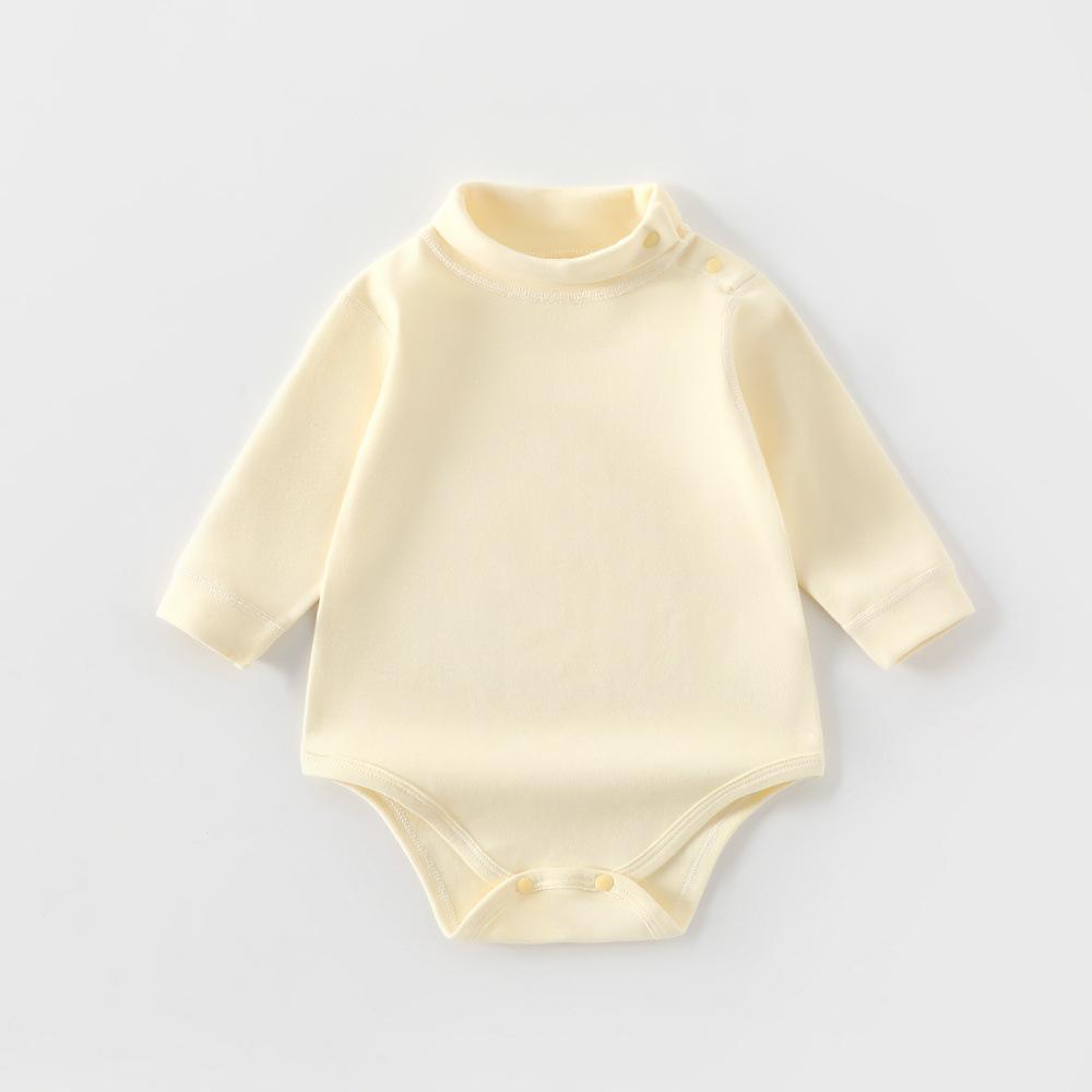 Miękki Welurowy Jednoczęściowy Kombinezon dla Niemowląt Unisex na Jesień/Zimę - 280g Trójkątny Body dla Noworodka Klasa A