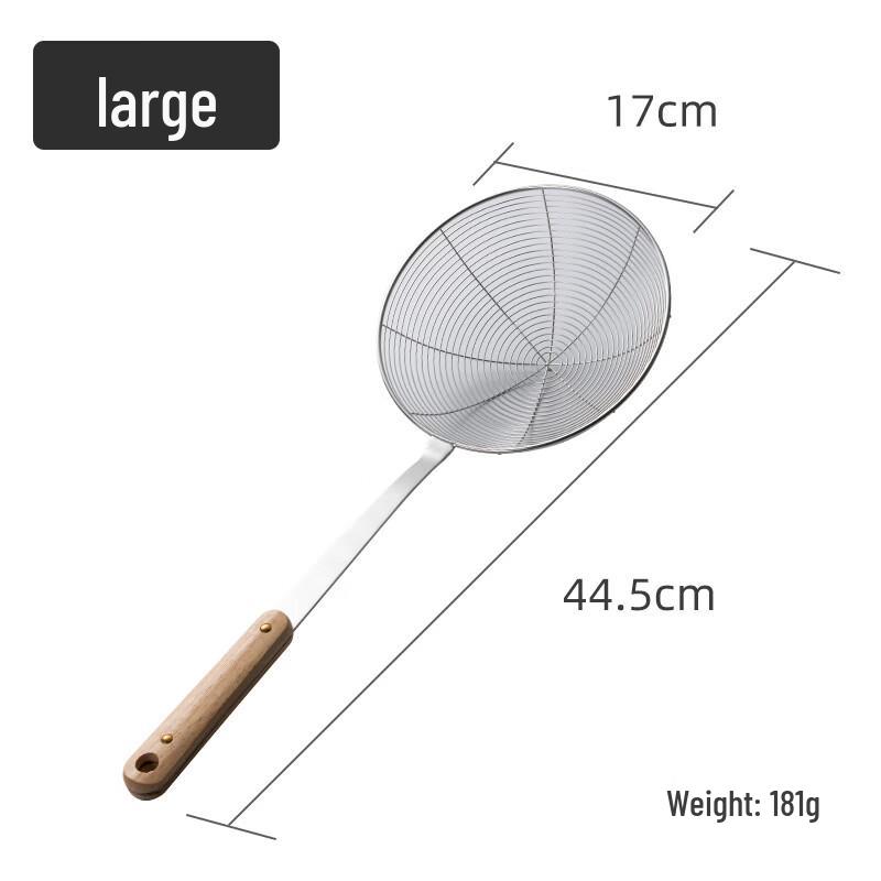 Stainless Steel Slotted Spoon with Wooden Handle