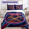 Juego de Ropa de Cama Estampado del West Ham United Football de 3 Piezas, Cómodo y Amigable con la Piel Juego de Funda Nórdica para Dormitorio