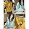 Goose Yellow Button Half Open Neck Knitted Sweater Women's Autumn and Winter Thickened Warm Inner Bottoming Shirt Loose Versatile Top