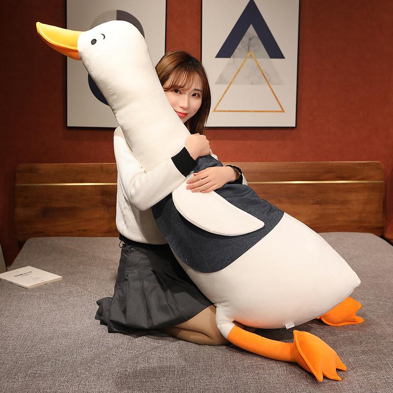 White Sunshine Big Goose Plush Toy Cute Children Holiday Gift Doll Pillow Sleep