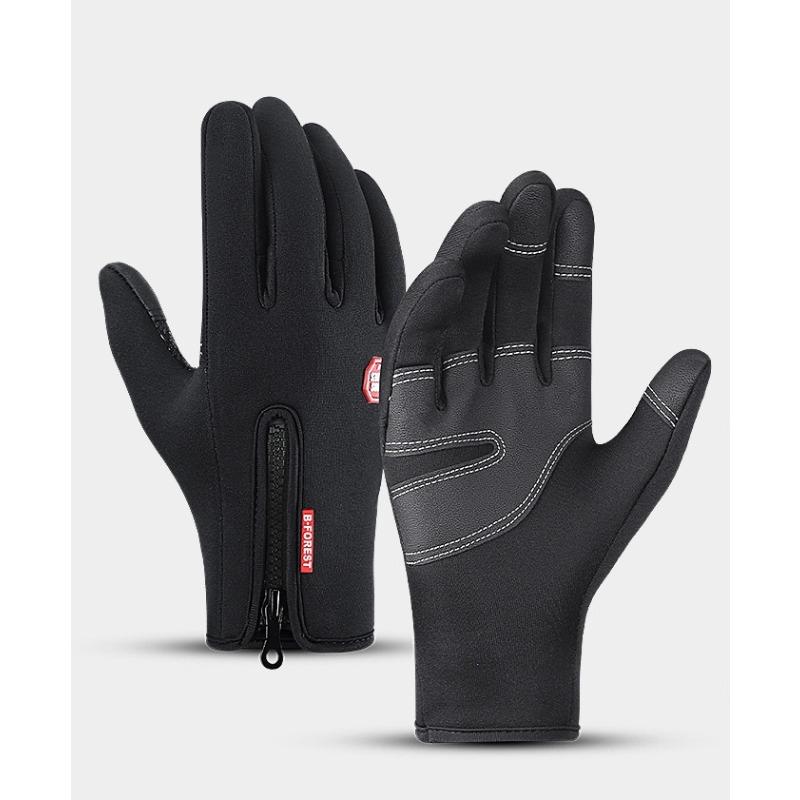 Outdoor autumn and winter sports men's and women's velvet touch screen windproof and cold warm ski riding gloves