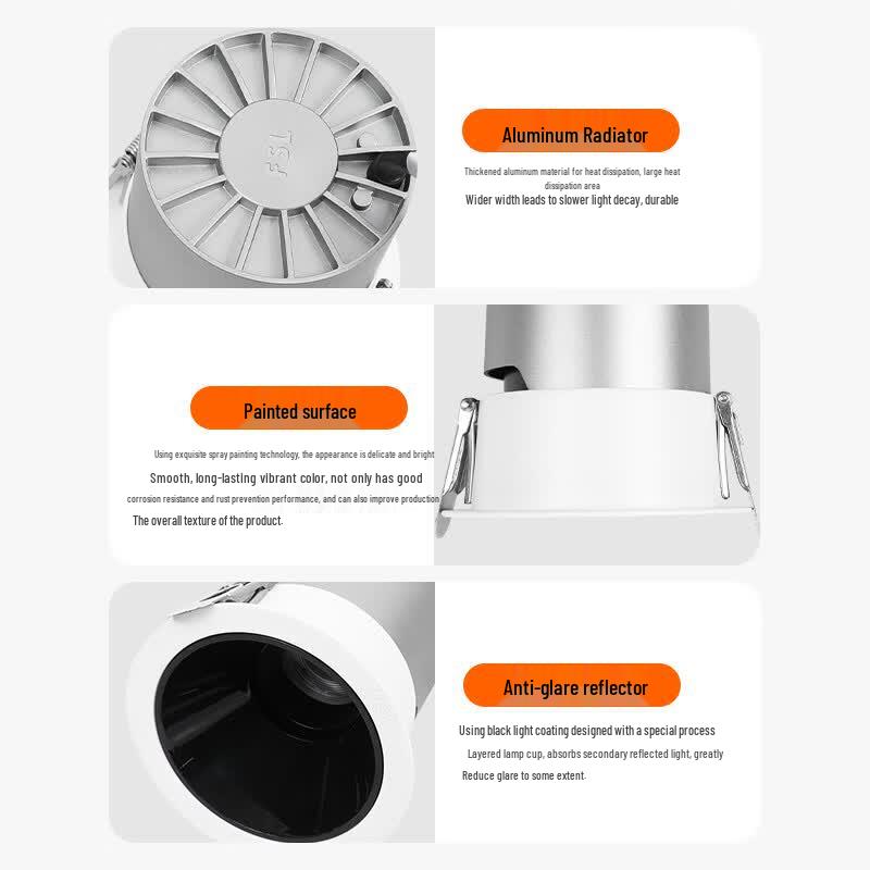 FSL Super Dazzling Series 9W Recessed COB Spotlight