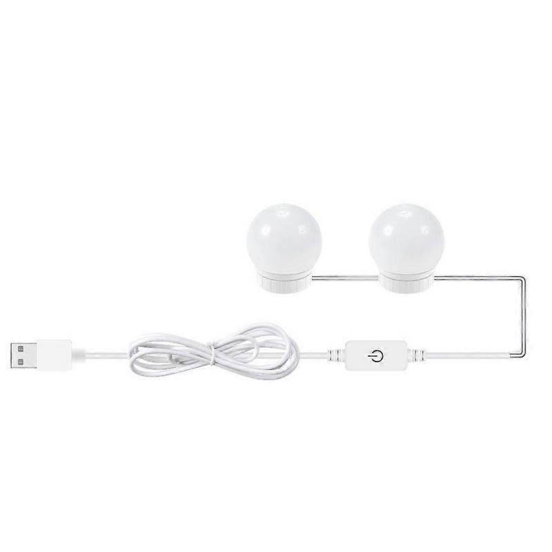 3 Color Temperature Mirror Front Lamp USB Simple Bathroom Makeup Light Bulbs